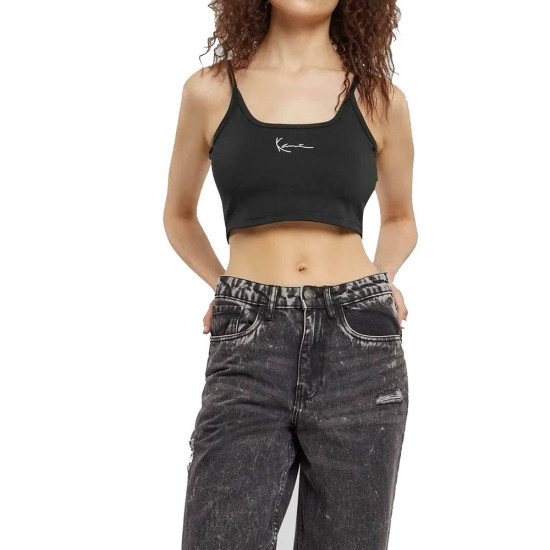 Karl Kani Γυναικείο αμάνικο μπλουζάκι Small Signature Essential Crop Top